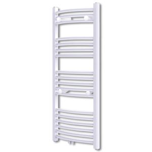 Radiador de toalhas de banho vidaxl com trilhos curvos 600 x 1160 mm
