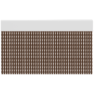 Tubo de cortina de porta PVC marrom / 90 x 210