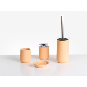 Conjunto de 4 acessórios para a casa de banho suches laranja