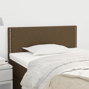 Cabeceira de cama tecido 100x5x78/88 cm castanho ptob6343