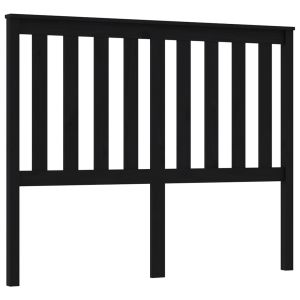 vidaXL cabecero de cama madera maciza de pino negro 126x6x101 cm