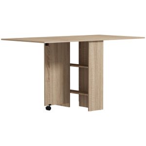 Mesa dobrável 75x140x74 cm color marrón Homcom, casa - cozinha