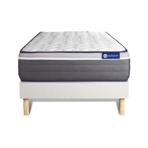 Conjunto de estrado branco + colchão actisom actilatex plus (80x190 cm - es