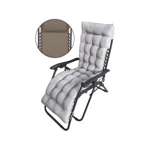 Cadeira de jardim relaxante de gravidade zero com almofada acolchoada <<sin