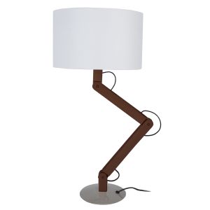 Candeeiro de mesa geri wangé com coluna metálica d20 cm