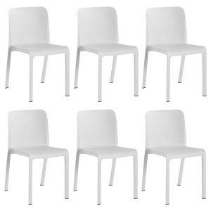 Defina 6 cadeiras brancas de grana