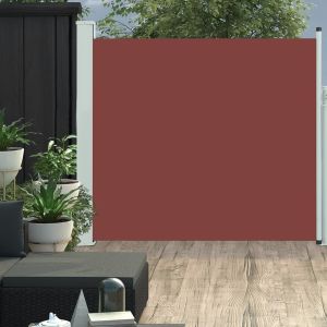 Toldo lateral retrátil para pátio 170x300 cm castanho egw457365