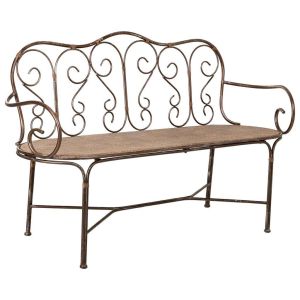 Banco em metal 146,69x55,25x45,09/89,54h cm