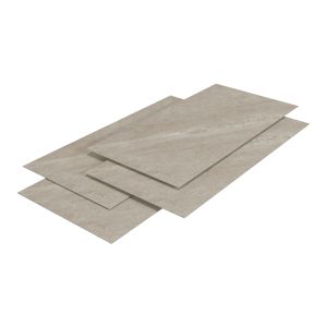 Revestimento de parede bladel 12 painéis PVC 120x60cm - pedra creme