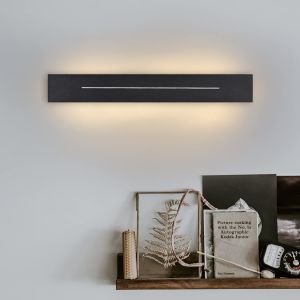 Nettlife aplique parede LED preto 30x5