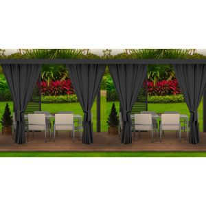 Cortinas para áreas exteriores para terraços e varandas 4x155x220 antracite