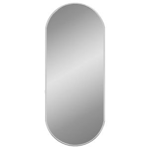 Espelho de parede 60x25 cm oval prateado