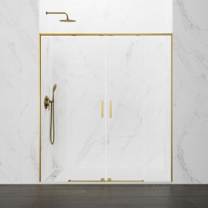 Mampara twenty spazio 2f+2c - 190 cm - transparente ouro