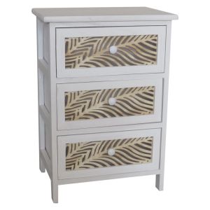 Cômoda de madeira branca 40x29x58