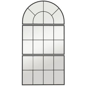 Espelho de parede 76x2x149 cm vidro, metal Homcom, casa - decoração