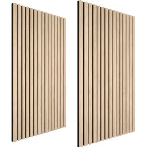 2 painéis de parede madeira mdf 110 x 50 cm, carvalho claro