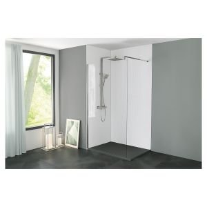 Kit instalação painéis murais canto verena terrazzo 120cm  - perfil preto