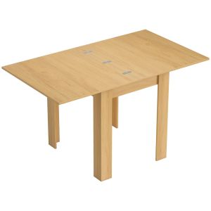 Mesa de refeição extensível 140x80x77.5 cm color marrón Homcom