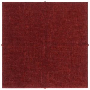 vidaXL paneles de pared 12 uds tela rojo tinto 30x30 cm 1,08 m²