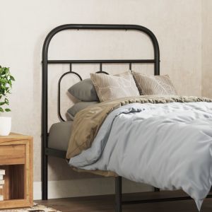 Cabeceira de cama 75 cm metal preto ptob4361