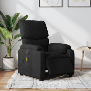 Poltrona reclinável de massagens elétrica tecido preto ewg5210