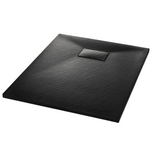 Base de chuveiro vidaxl smc preta 90x70 cm