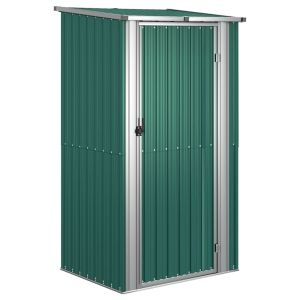 Abrigo de jardim 118,5x97x209,5 cm aço galvanizado verde