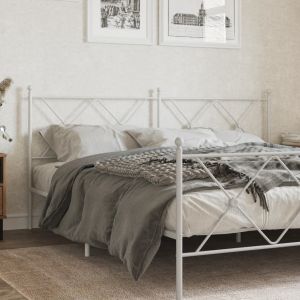 Cabeceira de cama 180 cm metal branco ptob5889
