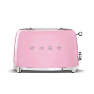 Torradeira smeg tsf01pkeu rosa - 2 slots extra-largos - bandeja de migalhas