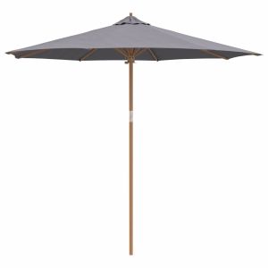 Helloshop26 - guarda-sol de jardim redondo - bambu - 270 cm