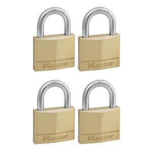 Cadenas - master lock - 150eurqnop - laiton - 50 mm - lote de 4