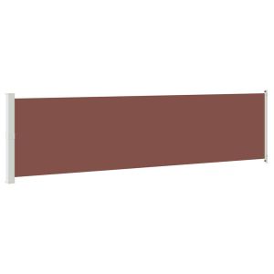 Toldo lateral retrátil para pátio 600x160 cm castanho