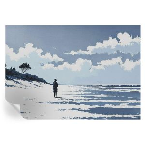 Papel de parede adesivo silêncio da praia 208x146 tulup