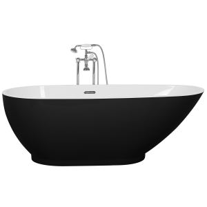 Banheira autónoma guiana 1730 x 820 mm preto/branco