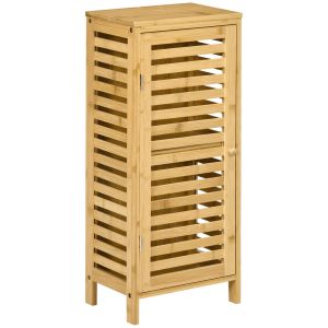 Armário casa de banho 30x19,9x70 cm bambu color marrón kleankin