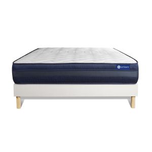 Conjunto de estrado branco + colchão actisom actilatex tech (160x195 cm - e
