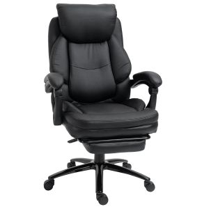 Cadeira de escritório pu, aço, nylon e espuma preto 73x66x118 cm