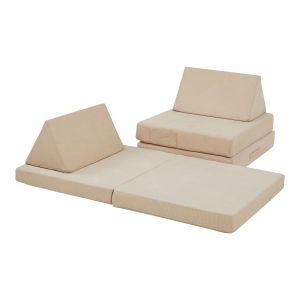 Sofá de brincar norhulta de 5 peças 120x66x46 cm cordão bege [en.casa]