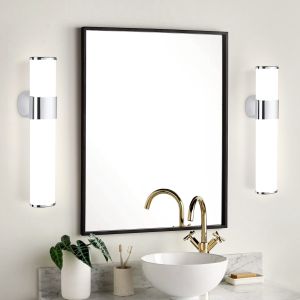 Nettlife luminária de parede com espelh LED prata 60x12.8(2er-set)