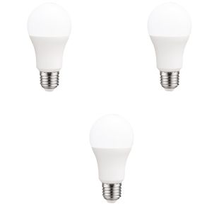 Pack 3 lâmpadas LED padrão E27 10w luz fria 6000k a2bc