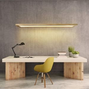 Nettlife luminária de pendurar LED madeira 100x17