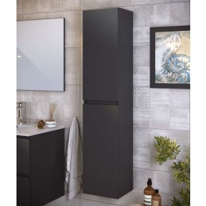 Coluna da casa de banho neli 2 portas 140x30x27 cm cinzento t-bath