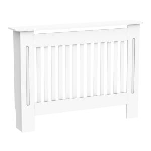 Cobertura radiador 112x19x81cm mdf color blanco Homcom