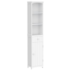 Coluna casa de banho 34x24x170 cm mdf color blanco Homcom
