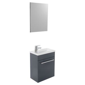 Ondee - lavatório nino - com espelho - 44cm - cinzento