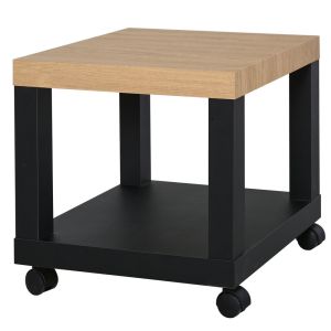 Mesa auxiliar 40x40x40 cm mdf bicolor Homcom, casa - casa de banho