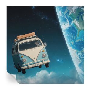 Papel de parede vinílico viagem espacial 250x250 tulup