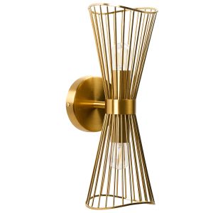 Candeeiro de parede parada metal dourado