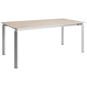 Mesa de refeição de jardim feletto 180 cm 90 cm pedra efeito travertino
