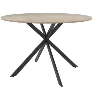 Mesa de refeição ø120x75 cm color marrón Homcom, casa - mesas